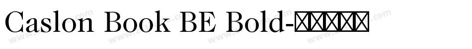 Caslon Book BE Bold字体转换